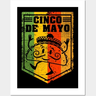 Cinco de Mayo Dancing Taco Posters and Art